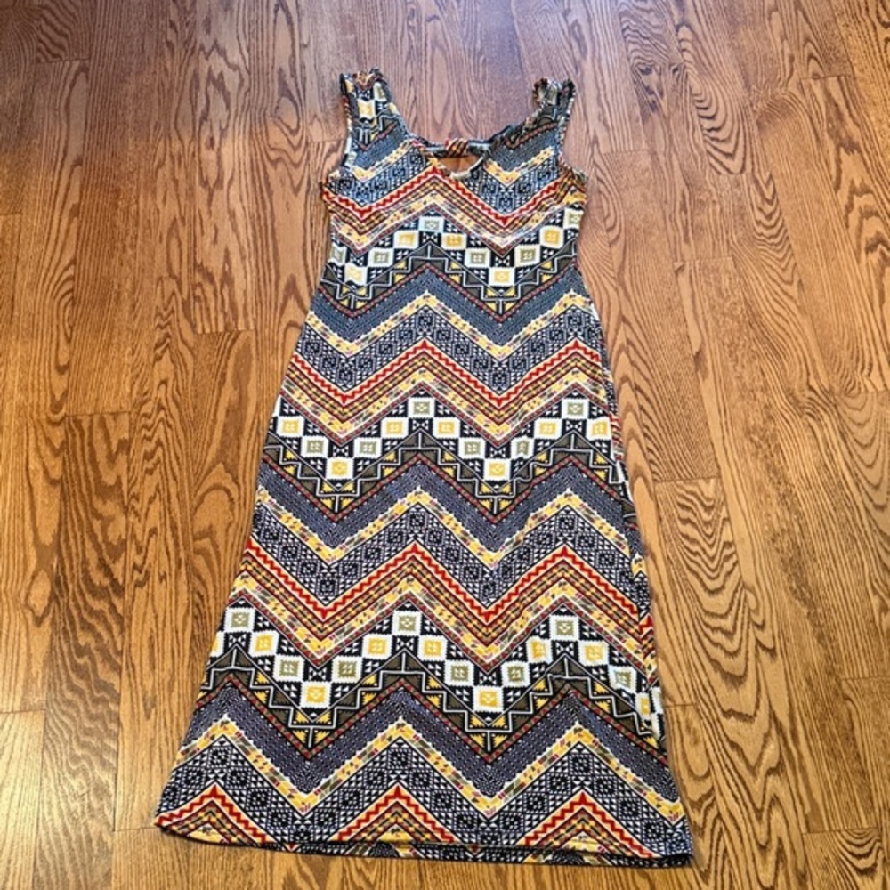 Boho Sundress maxi dress Casual dress Junior XL Fits women M made in Egypt 🇪🇬